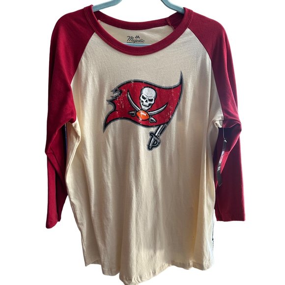 Majestic NWT NFL 2XL runs small Tampa Bay Buccaneers #12 Tom Brady team shirt - Picture 1 of 7